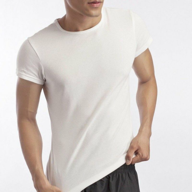 Áo lót nam cộc tay LEDATEX 100% cotton