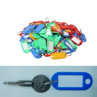 100 cái bảng tên gắn móc chìa khóa chống thất lạc nhiều màu sắc