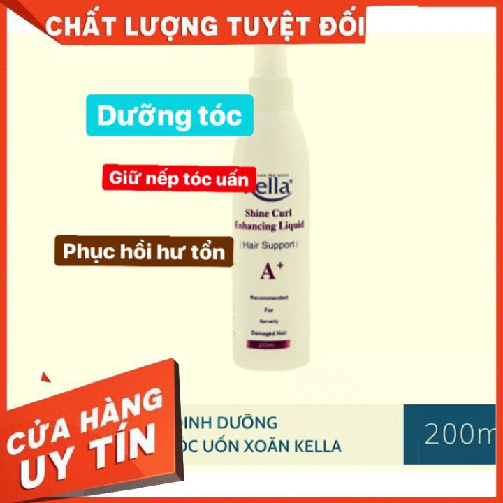 [tận gôc]  nước dưỡng ,Xịt Dưỡng Tóc Uốn Xoăn Kella Shine Curl  dưỡng tóc  giữ nếp tóc uấn  phục hồi hư tổn