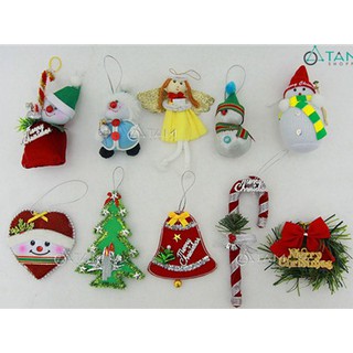 Combo 10 món phụ kiện trang trí Noel handmade XMAS-08 TAN