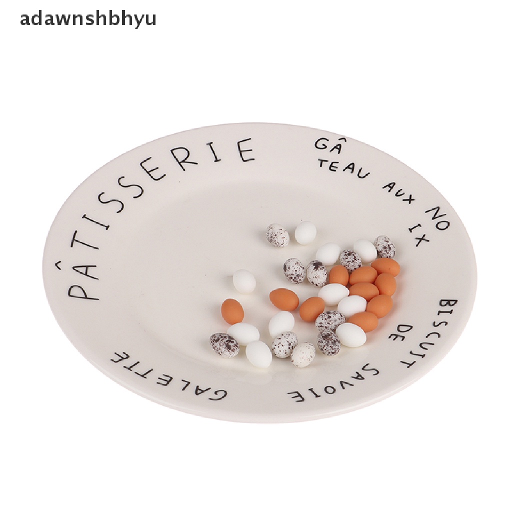 [adawnshbhyu] 10pc Dollhouse Miniature Simulation Eggs Food Model Pretend Play Kitchen Toys [adawnshbhyu]