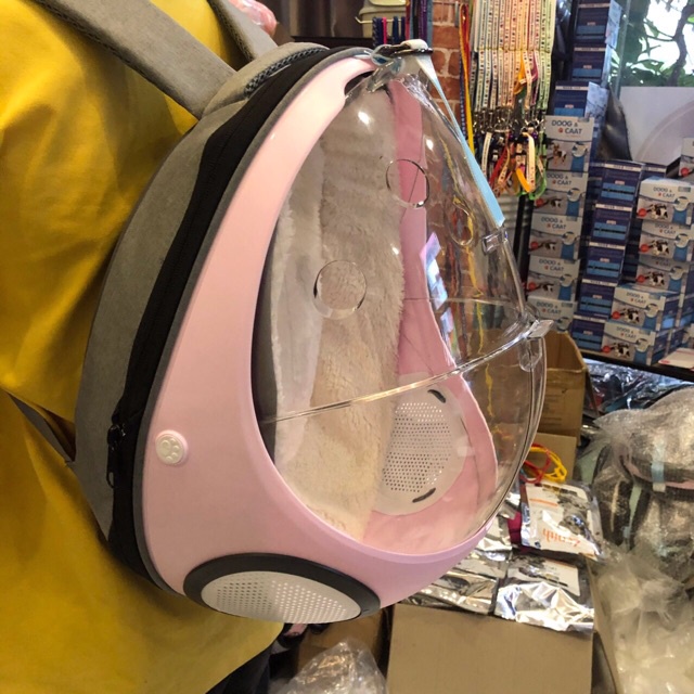 Balô Mèo Phi Hành Gia, Balo Chó Mèo Nắp Trong Suốt Hình Bọ Rùa