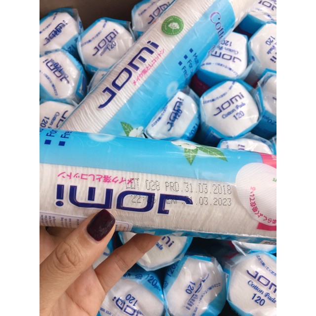 Bông tẩy trang Nhật Bản Jomi chính hãng 120 miếng Dùng để tẩy trang sau khi trang điểm | BigBuy360 - bigbuy360.vn