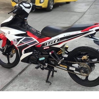 Tem chế exciter y15zr 150 trắng đỏ đen