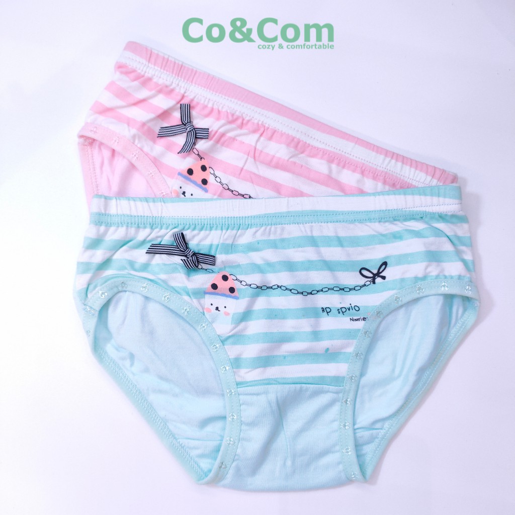 Set 2 Quần Chíp Vát Bé Gái 9-13 Kg Co&amp;Com CV0007 Chất Cotton Modal Mềm Mịn Siêu Thấm Hút