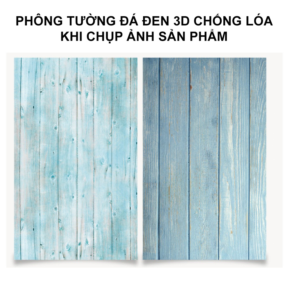 Phông vân gỗ xanh nhạt 2 mặt - phông nền 3D chụp ảnh sản phẩm size 57x87cm