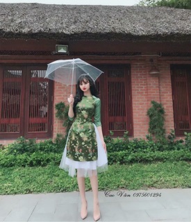 Áo dài gấm
