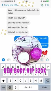 Kem body vip