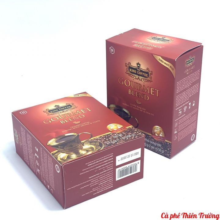 💕💕Combo 2 Hộp💕💕Cà Phê Rang Xay Gourmet Blend KING COFFEE - Hộp 500g Phối Trộn Từ 4 Loại Hạt Cao Cấp Arabica, Robusta, E