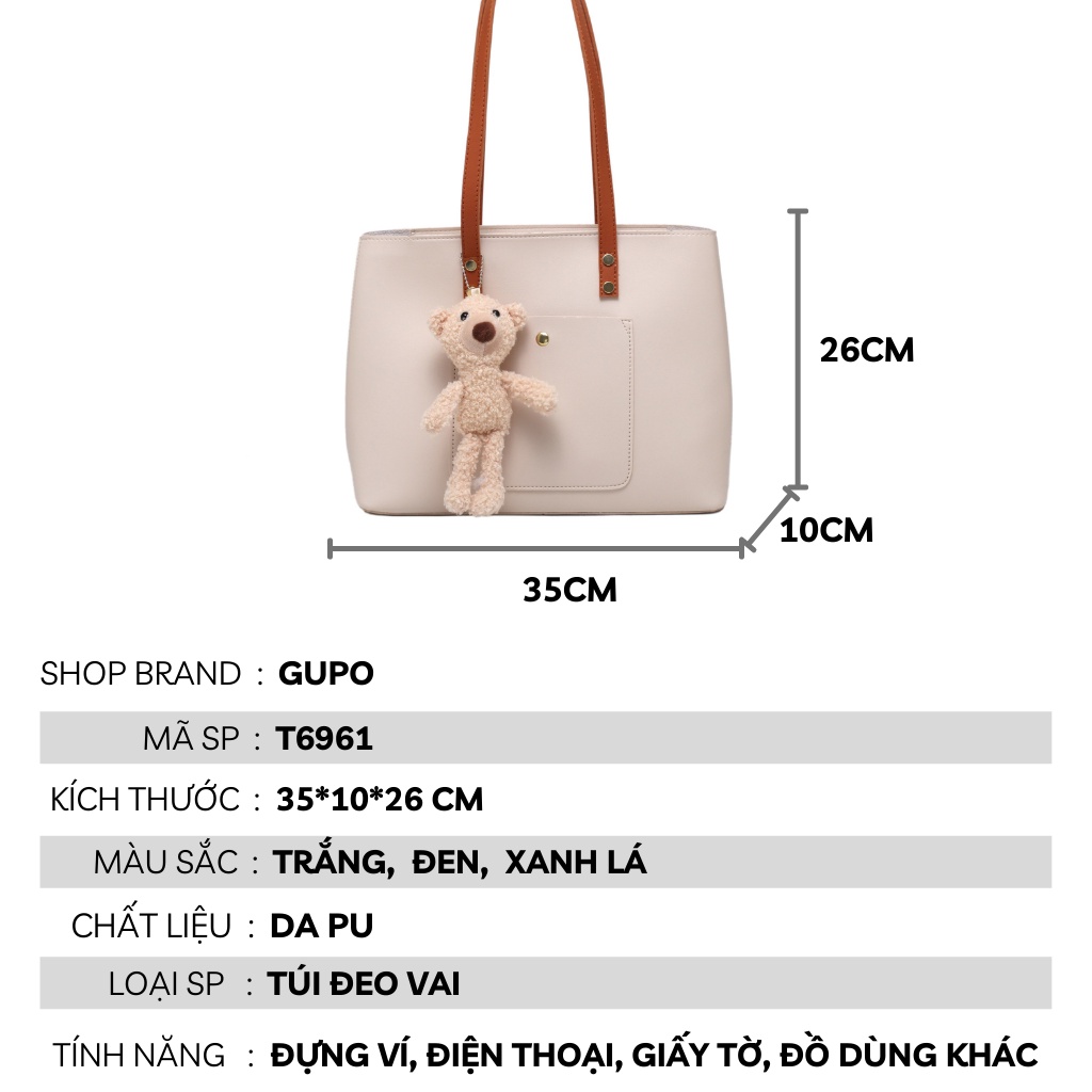 Túi đeo vai đeo chéo da nữ đẹp đi chơi Hàn Quốc TREO GẤU- G6961