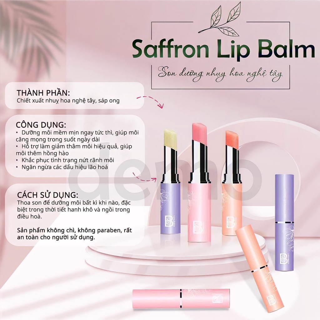 Son Dưỡng Môi Hàn Quốc - Tinh Chất Saffron
