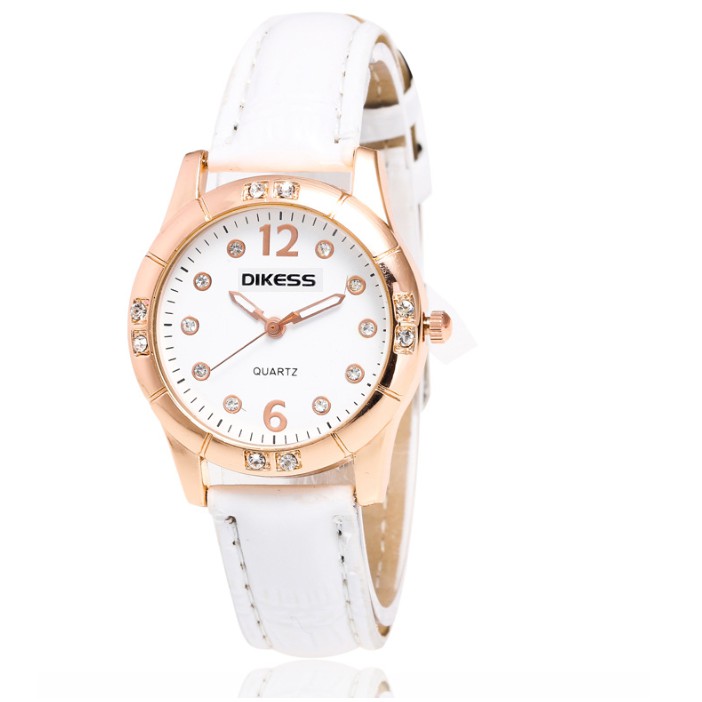 Đồng hồ nữ dây da DIKESS/LAOLIKA mặt đính đá sang chảnh | BigBuy360 - bigbuy360.vn
