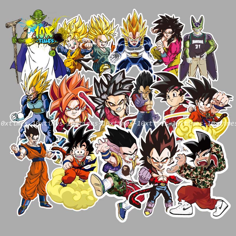 set 50 sticker Dragon Ball 7 viên ngọc rồng  dán máy tính, điện thoại,lap top, sticker dán mũ bảo hiểm, valy