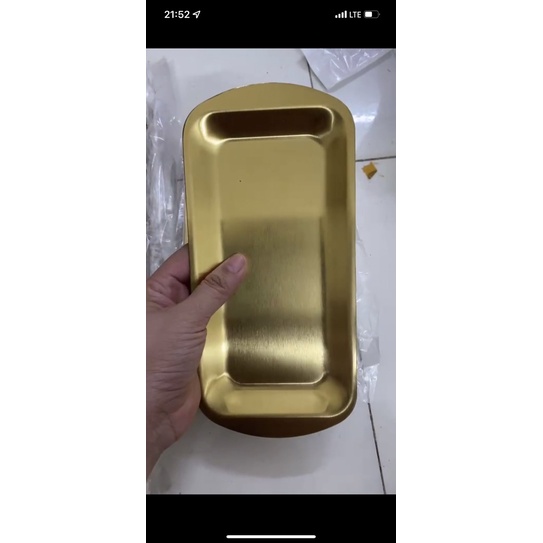 Khay inox Vàng 304 Khay chữ nhật nhỏ đựng dụng cụ y tế spa