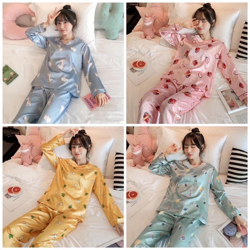 {TRẢ ORDER} BỘ NGỦ LỤA DÀI TAY