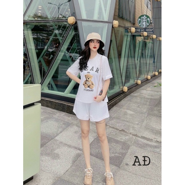 Sét Bộ Quần Áo Gấu Hot Trend Chất Thun Mềm Mịn