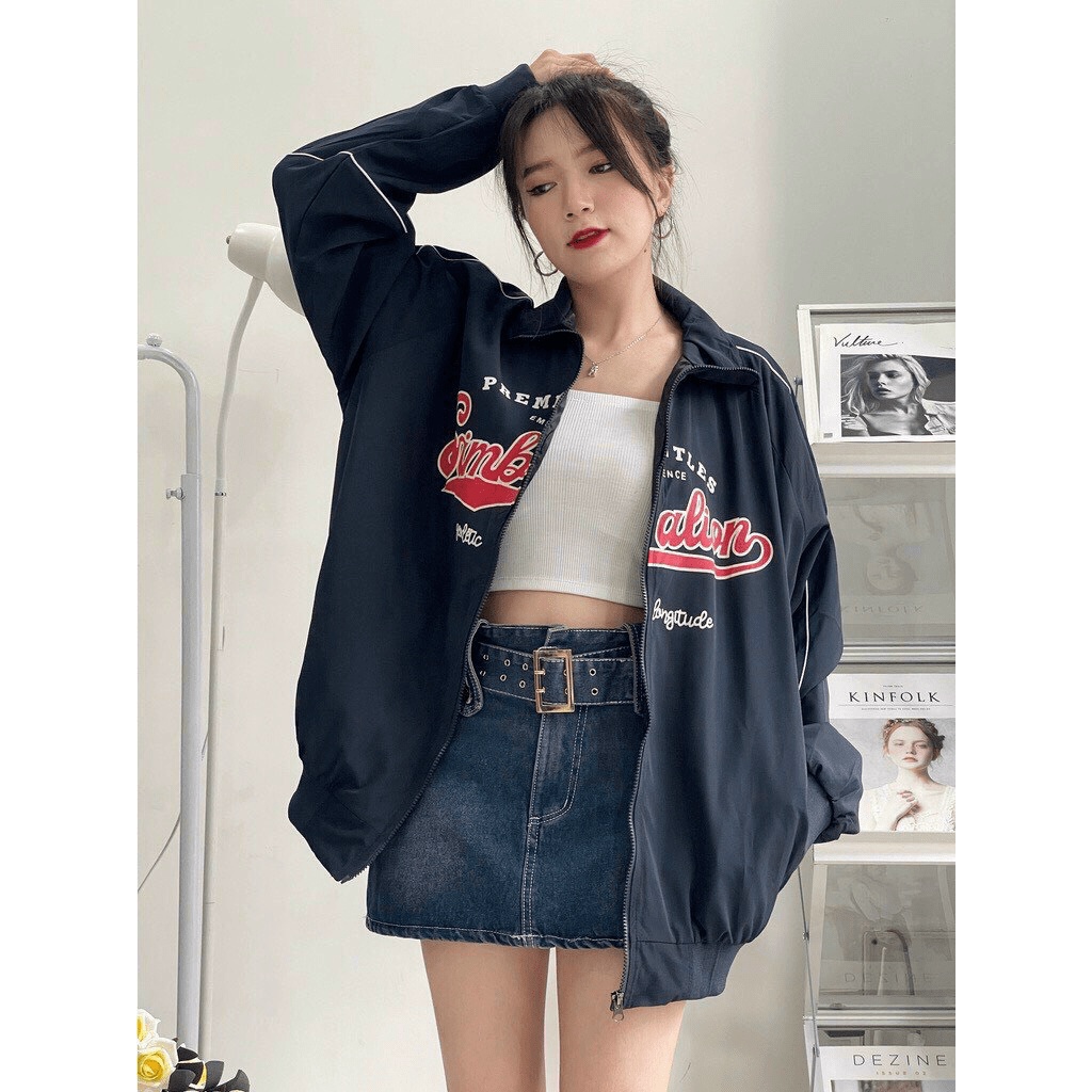 ÁO KHOÁC DÙ IN FORM RỘNG THỜI TRANG UNISEX GENZ NAM NỮ ĐỀU MẶC ĐƯỢC PHONG CÁCH HÀN QUỐC  HOT NHÂT