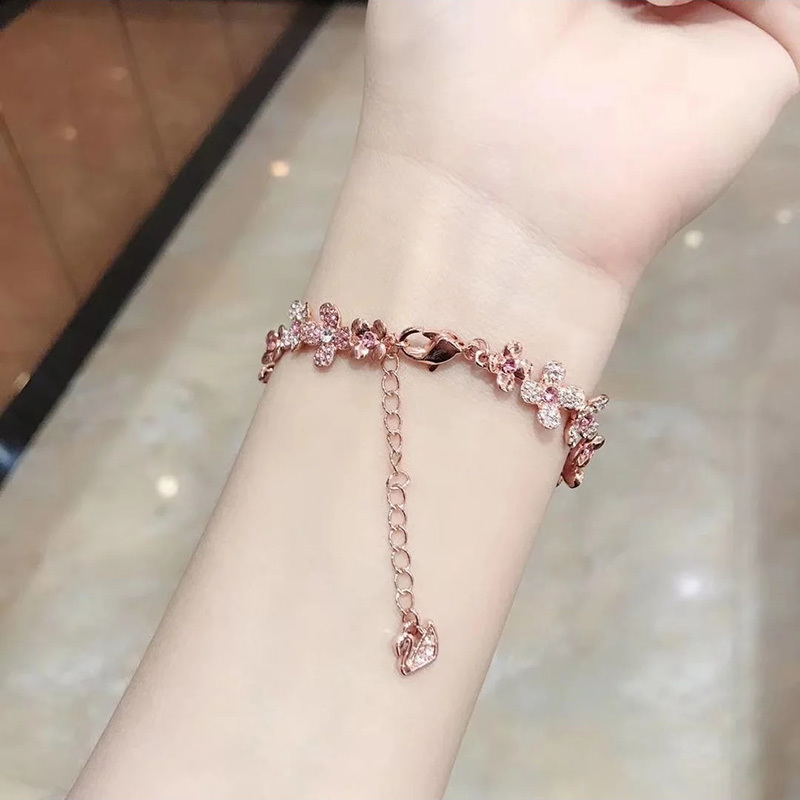 Các Swarovski mới vòng tay pha lê mận vòng tay hoa bangle