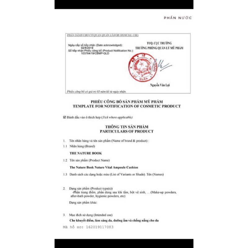 Phấn Nước The Nature Book Dưỡng Ẩm Kiềm Dầu Chống Nắng 15g | BigBuy360 - bigbuy360.vn