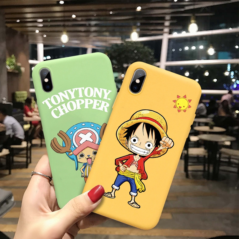 Ốp điện thoại in hình Luffy trong ONE PIECE/ Chopper cho iPhone 6 6s 7 8 Plus X XS XR XS Max