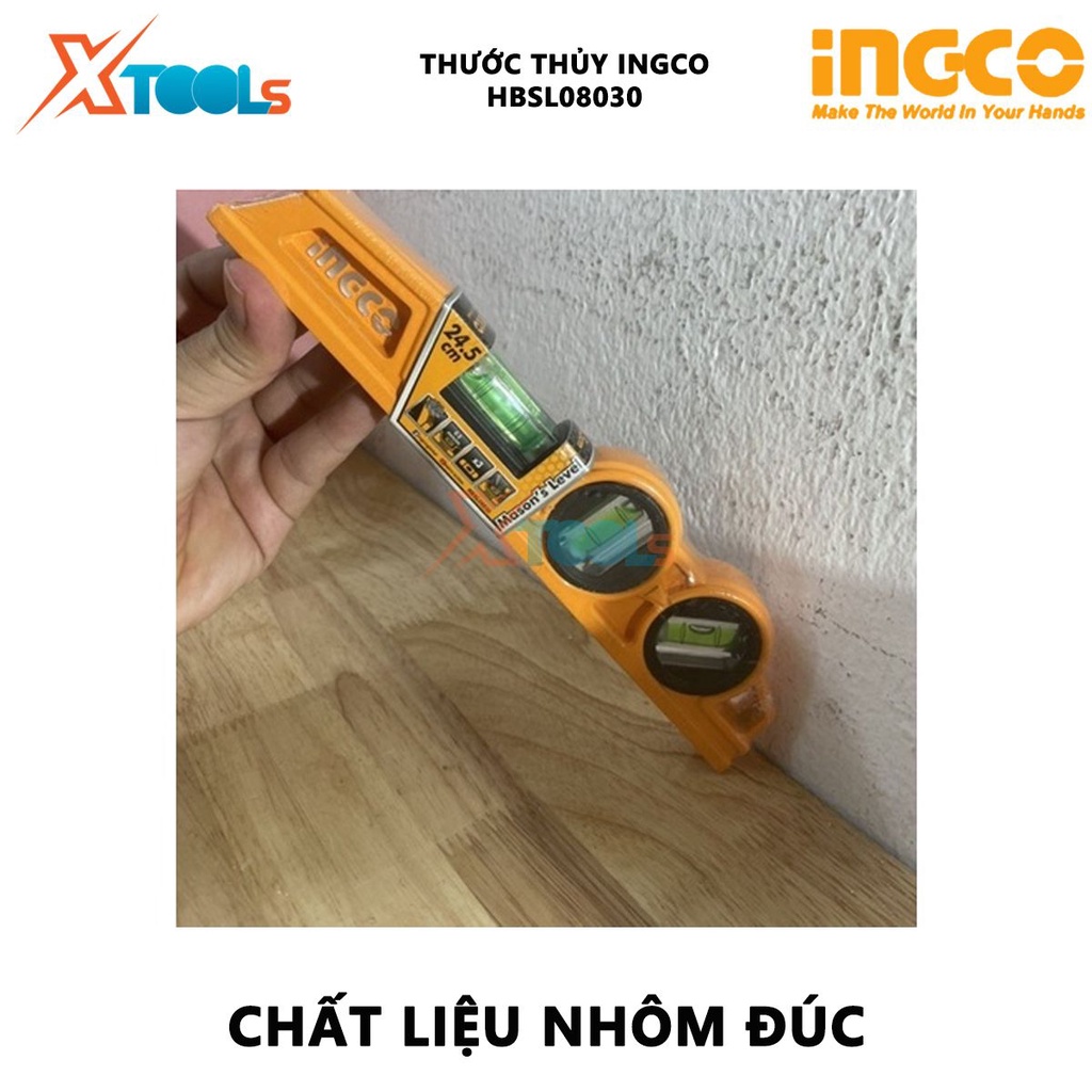 Thước thủy 24.5 cm INGCO HBSL08030