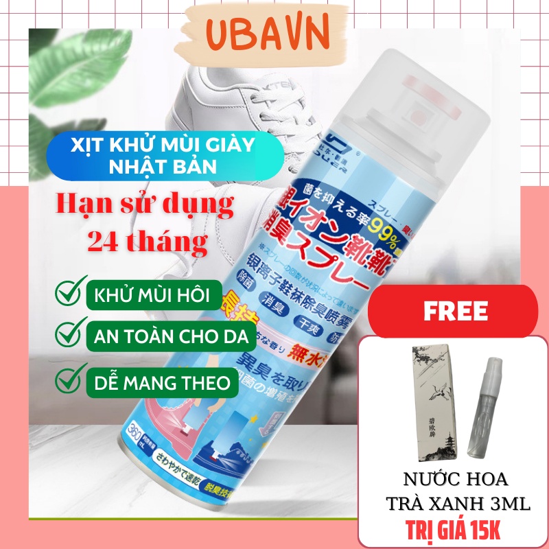 Bình Xịt Khử Mùi Hôi Giày Dép, Hôi Chân Tất Vớ, Thơm Tủ Giày Công Nghệ Nano Bạc Nhật Bản Năm 2022 Tặng Nước Hoa UBAVN024