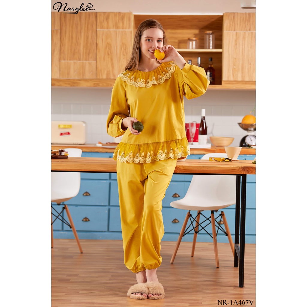 Bộ Đồ Ngủ Mặc Nhà Narylee Pyjama Dài Tay Thu Đông 2021 NR-1H467