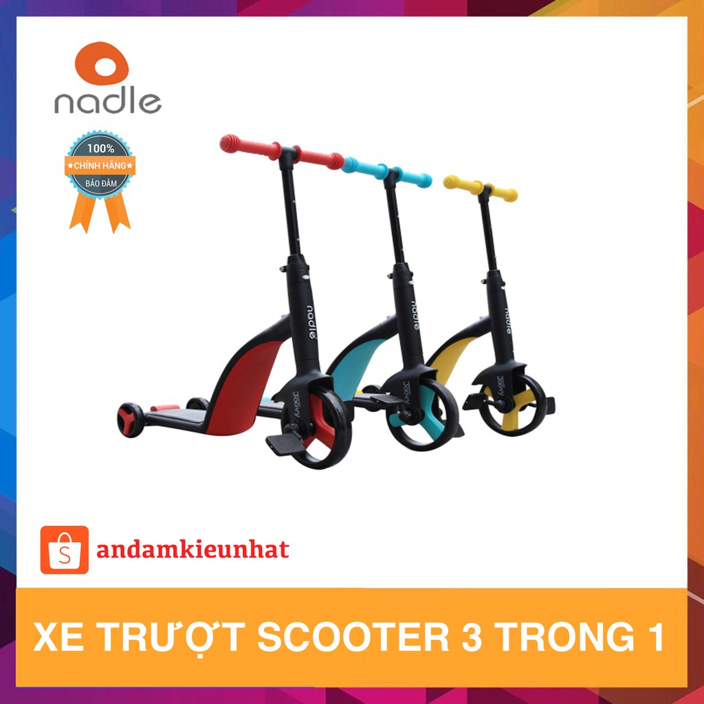 Xe trượt Scooter Nadle 3 trong 1