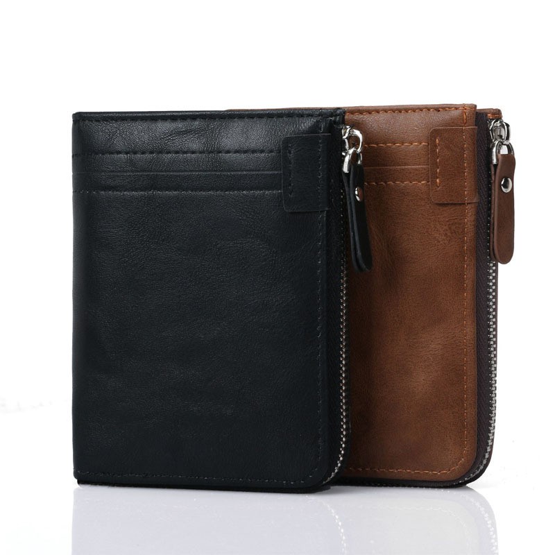 Ví da nam, Zip Around Wallet ID Window Bifold Ví đựng thẻ đa năng
