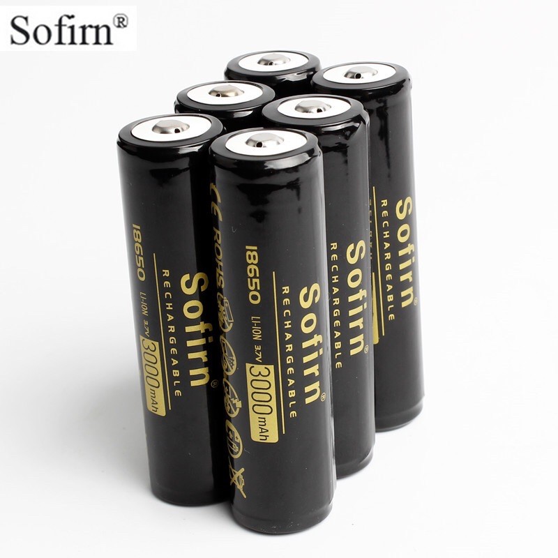 Pin Sofirn 18650 3.7V Li-ion Đầu Lồi Dung Lượng Thực 3000mah Có Mạch Bảo Vệ Chính Hãng 2200mah 2800mah 3400mah Pin Vape