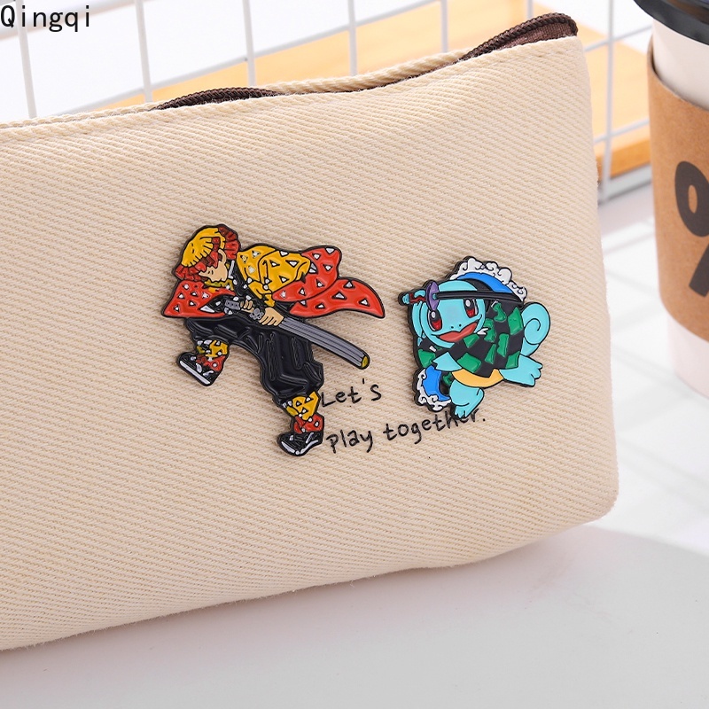 Ghim cài áo MISS ZOE phong cách nhân vật hoạt hình anime Demon Slayer Pikachu tráng men vui nhộn cho trẻ em