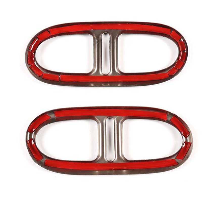 Set 2 Ốp Trang Trí Đuôi Ống Xả Xe Hơi Mercedes-Benz GLA / GLB 2020-2021 Bằng Thép Không Gỉ