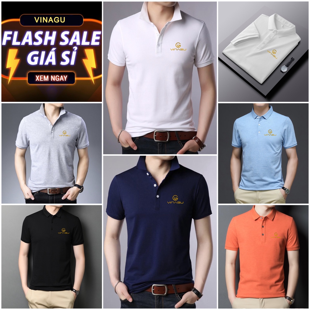 [Hàng cao cấp vnxk] Áo thun polo nam VINAGU cao cấp