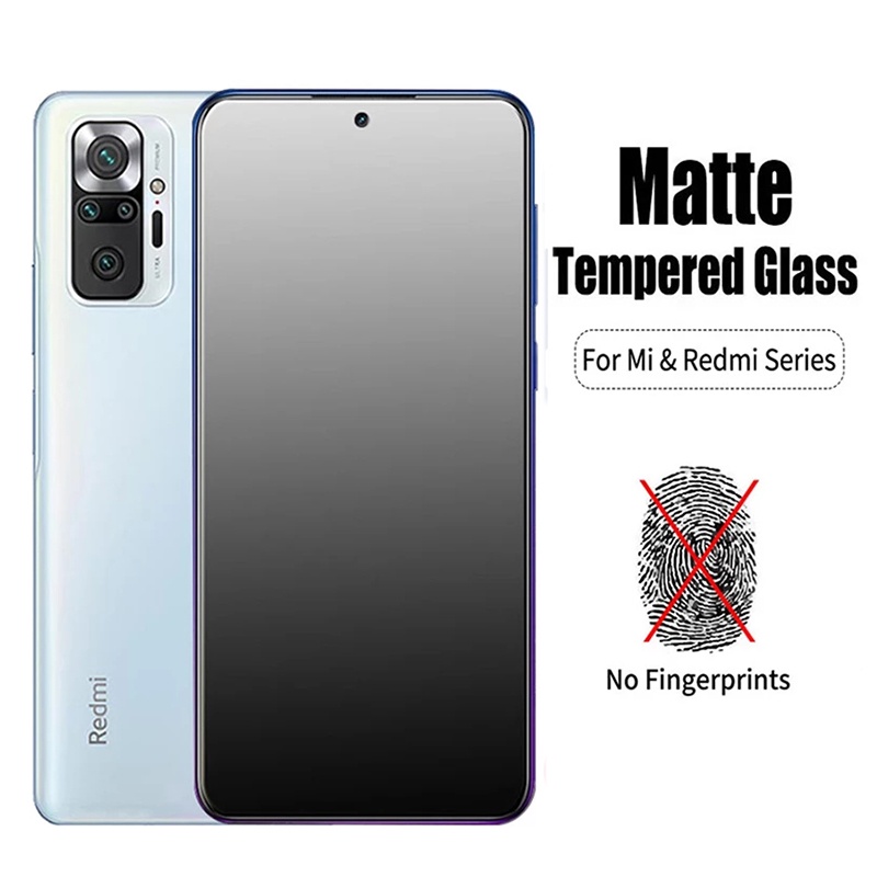 Kính cường lực chống bám vân tay cho Xiaomi Redmi Note10 Pro Max Note7 8 9 Pro 9S 9A 9C 9T Mi 9T 10T Poco X3 M3 F3 F2