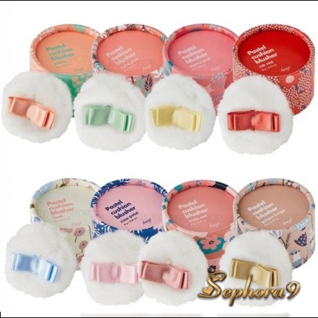 Phấn má hồng dạng nén TFS Lovely Me: Ex Pastel Cushion Blusher kèm bông tán siêu xinh