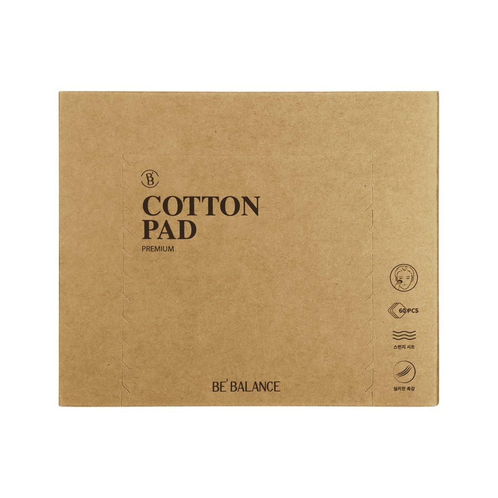 Bông tẩy trang cao cấp Be'Balance Cotton Pad Premium (60 miếng)