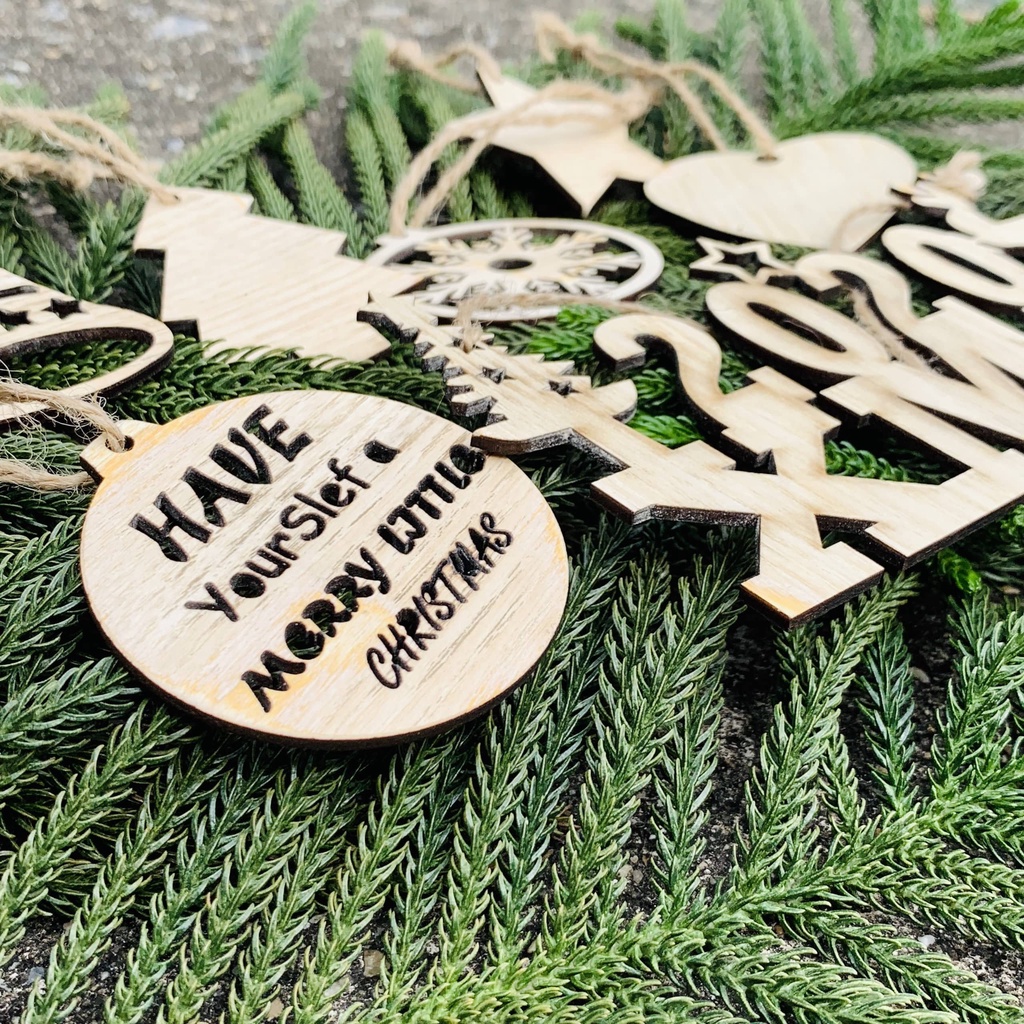 Set Tô Màu Noel Bằng Gỗ Decor Phong Cách Giáng Sinh Cho Bé Thỏa Sức Sáng Tạo, Trang Trí Nhà Cửa Benrikids