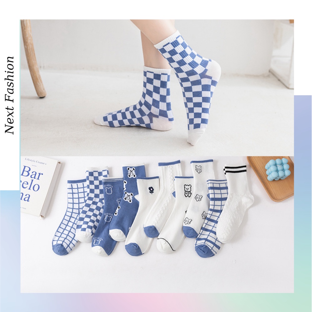 Tất nam nữ cổ cao phong cách Nhật Bản chất liệu cotton kháng khuẩn - T069