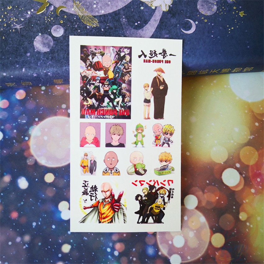 Tấm hình xăm dán tạm thời chống thấm nước họa tiết anime Saitama cá tính