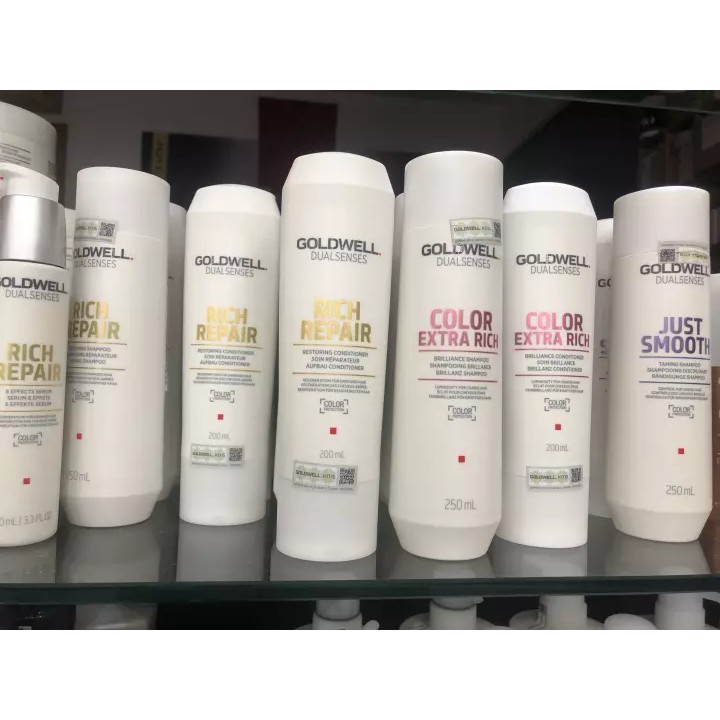 Dầu Gội Dầu Xả Giữ Màu Nhuộm Goldwell - Color Extra Rich Brilliance 250ml+200ml