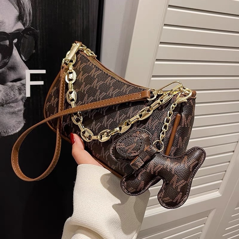 Túi xách đeo vai mk kèm xích + móc đeo 4 màu