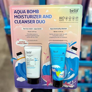 Sửa Rửa Mặt Và Kem Dưỡng Belif Aqua Bomb Moisturizer and Cleanser Duo
