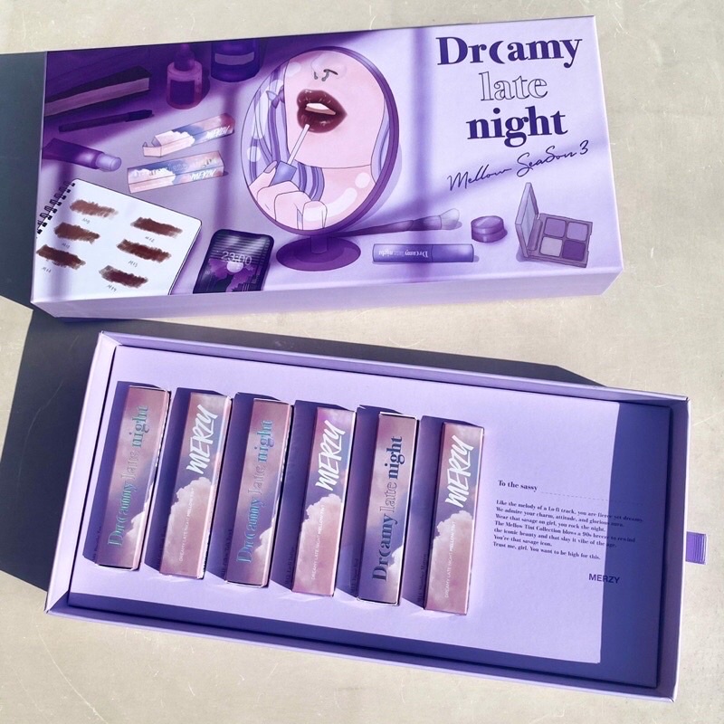 Set son Merzy Dreamy Late Night Mellow Tint