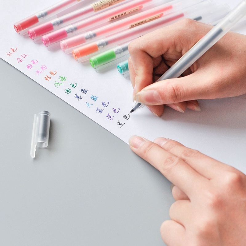 Set 12 bút mực gel “MUJI LOOK-ALIKE” 12 màu ngòi 0.5