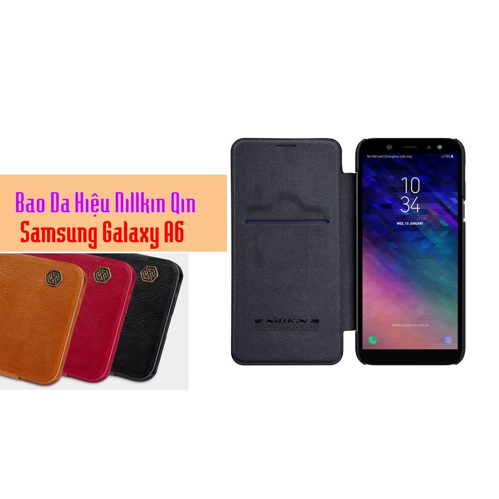 Bao da Cao cấp Nillkin QIN cho Samsung Galaxy A6 2018