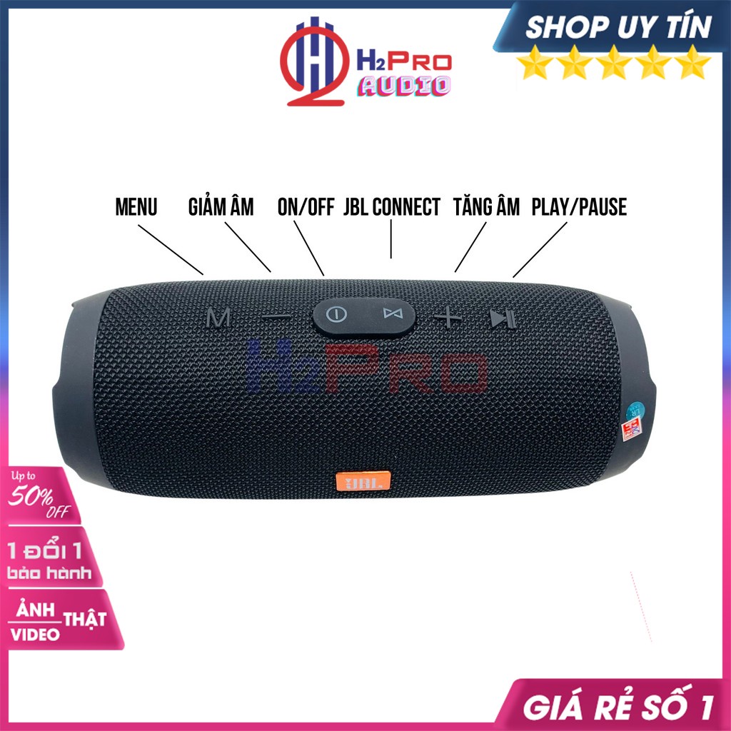 Loa Bluetooth Mini, Loa Nghe Nhạc C3 Lớn 20W Pin Dự Phòng 4000Mah, Nghe Nhạc Hay, Usb, Thẻ Nhớ (Tặng Dây) - H2Pro Audio