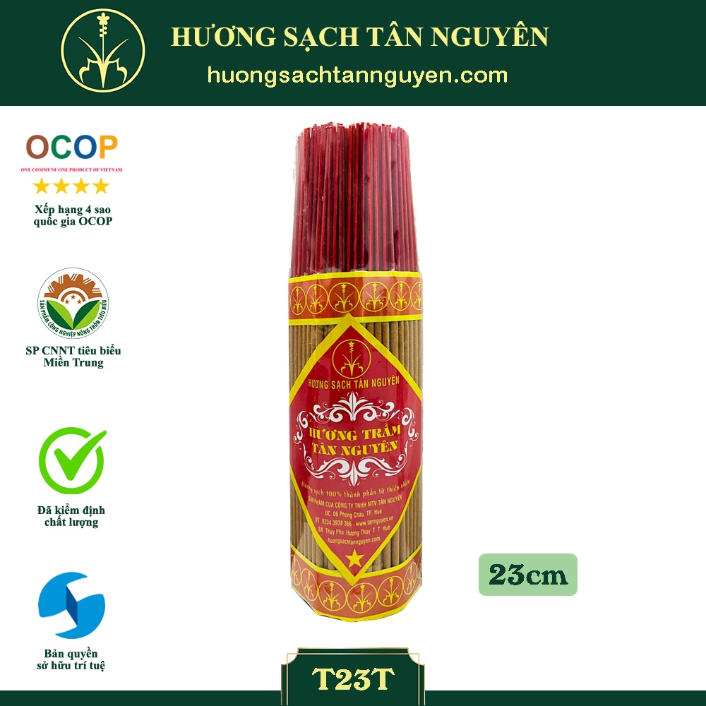 Nhang trầm hương Tân Nguyên, hương trầm sạch, nhang trầm cao cấp ngắn 23cm phù hợp nhà chung cư, trần thấp, hẹp