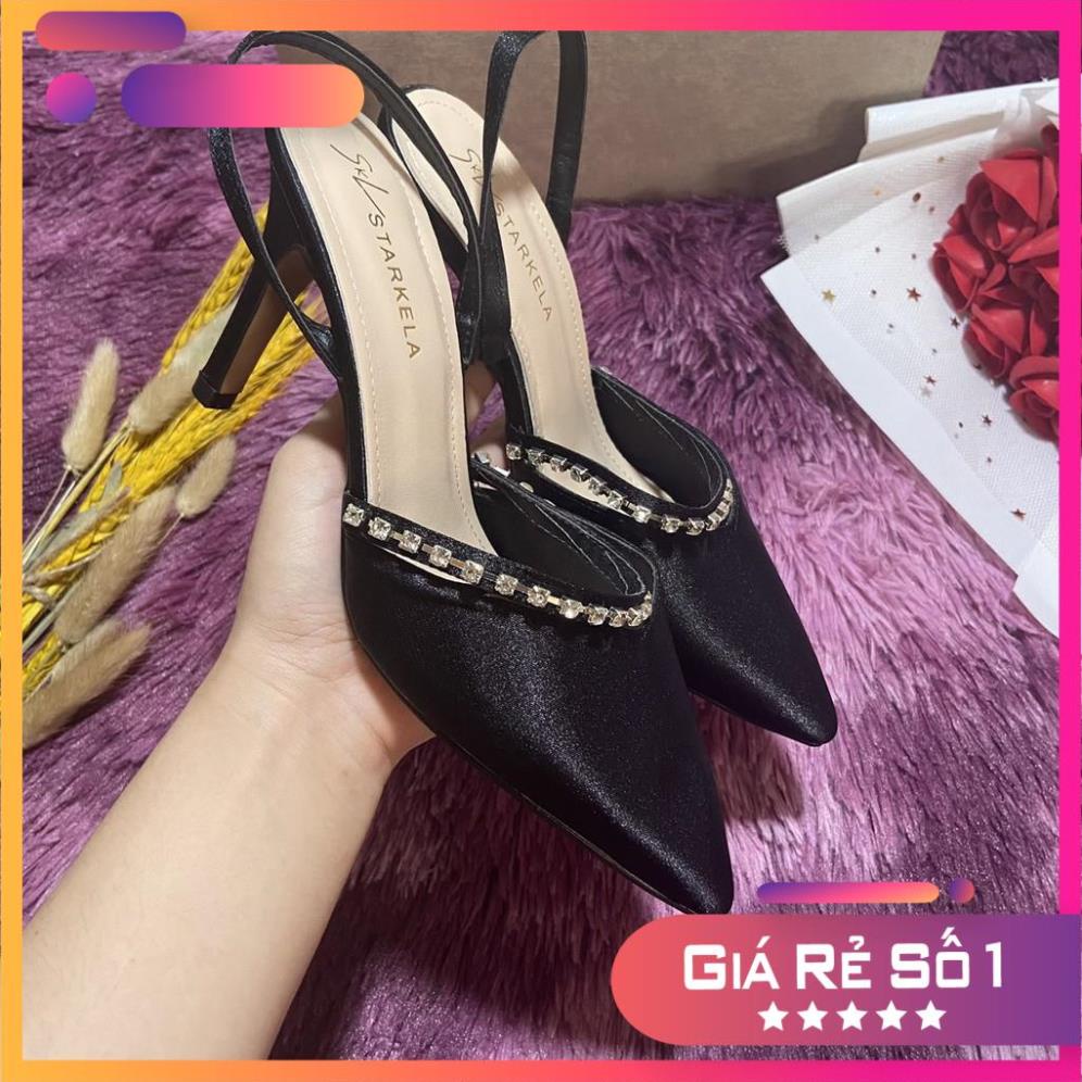 FREESHIP-ẢNH TỰ CHỤP Giày cao gót/giày nữ công sở Pun Shoes quai đá da lì gót nhọn 7cm/7f