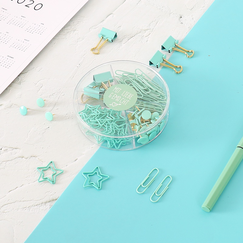 1 Hộp Kẹp Giấy Kim Loại Đa Năng