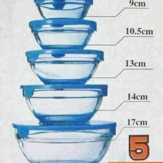 Bộ bát thủy tinh 5 món